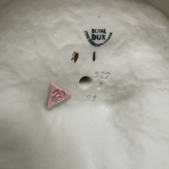 Royal Dux Rearing White Horse Cobalt Blue Base Matte Porcelain Czech Bohemia - Picture 14 of 15